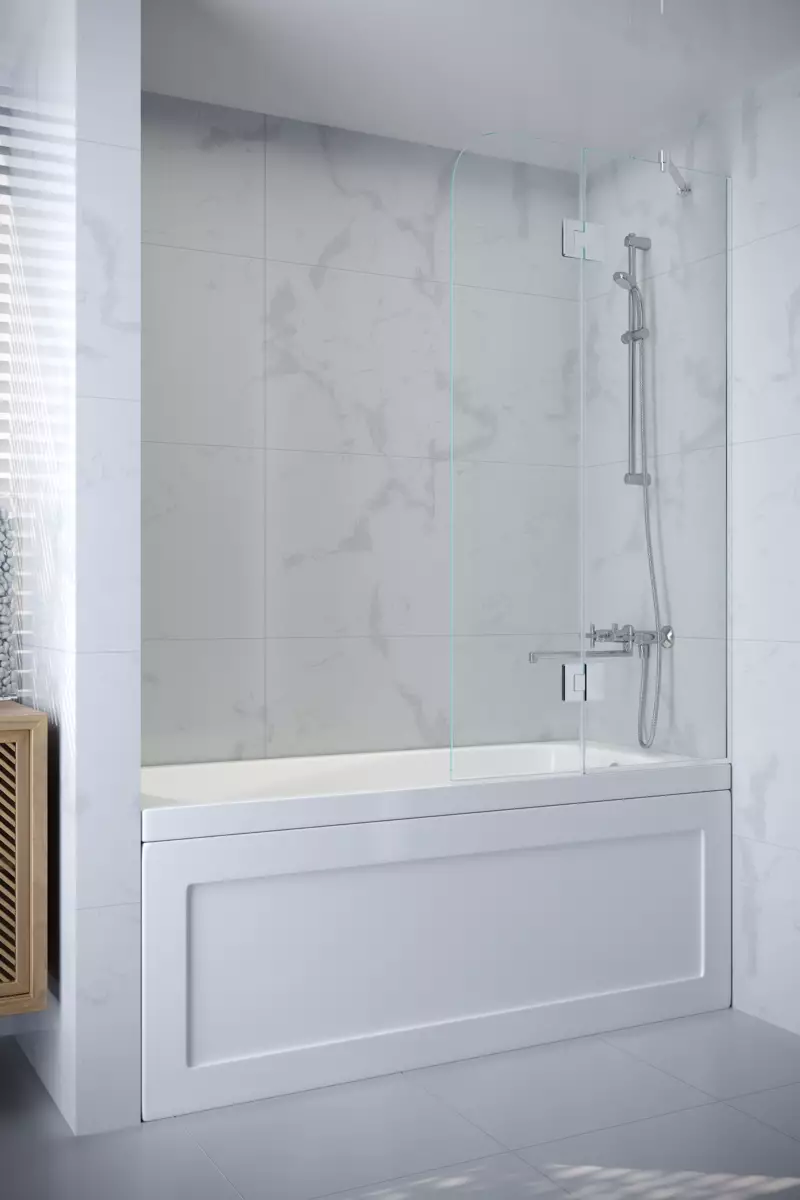 Bath shower screen Aquamarine
