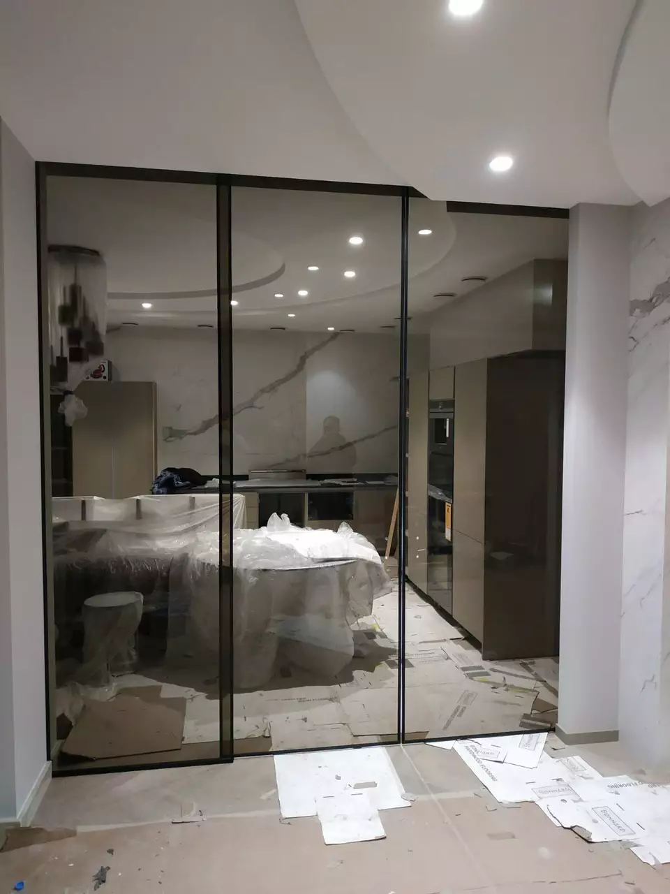 glass partitions from tempered glass фото 3